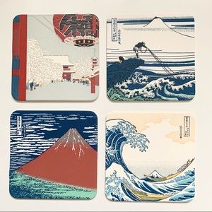 Hokusai artist coaster set